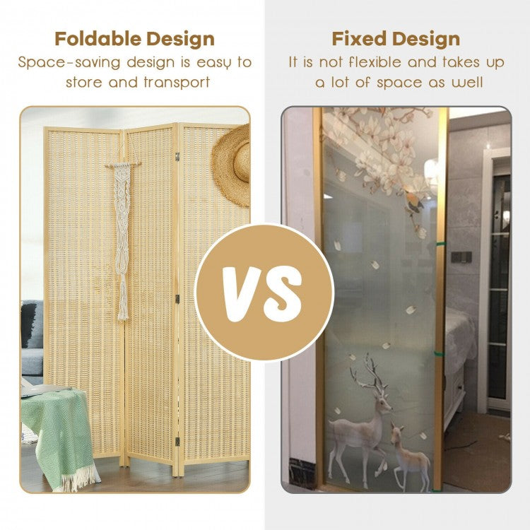 6 Foot 4-Panel Folding Room Divider Screen – Portable Privacy Solution