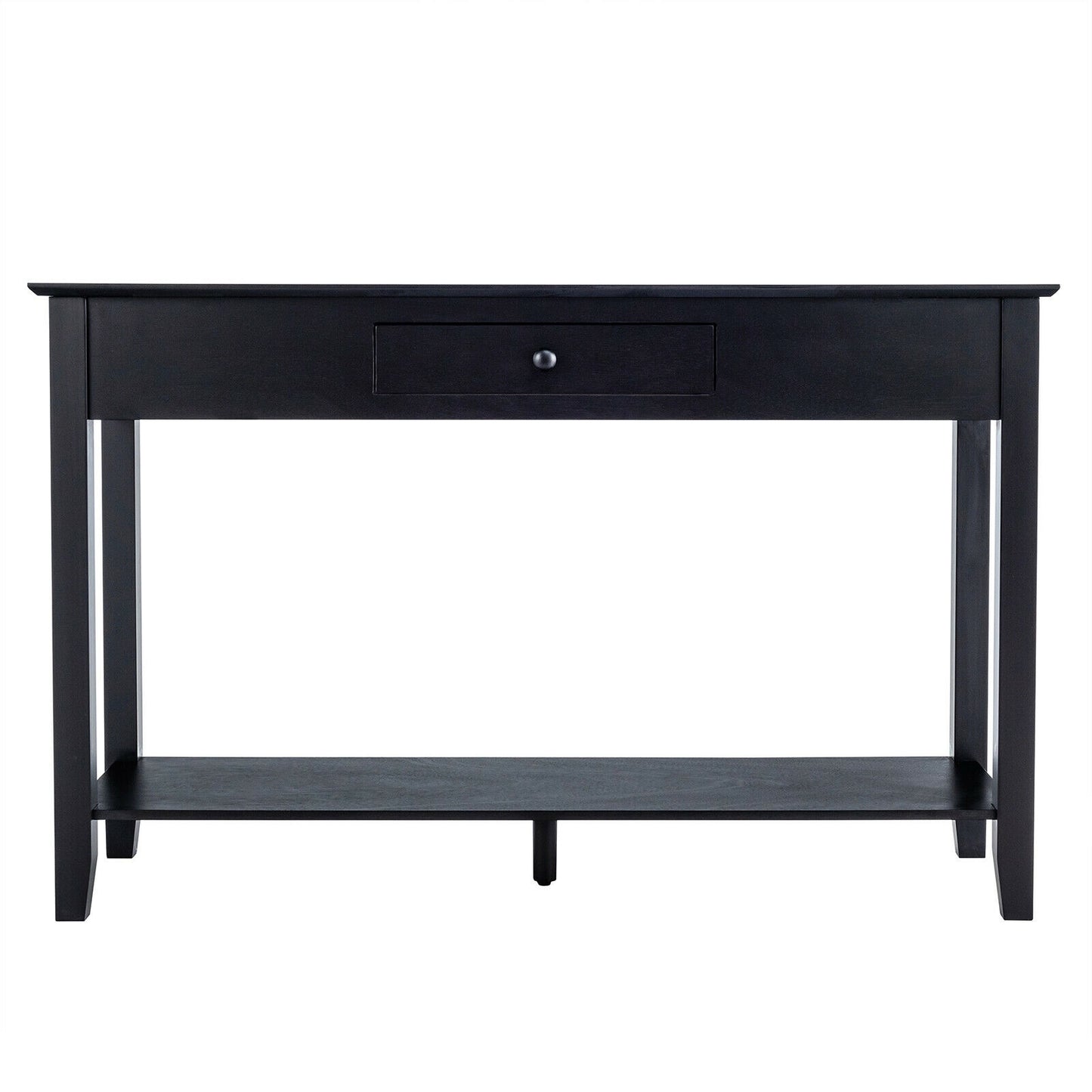 Console Accent Table with Drawer and Lower Shelf for Living Room or Entryway