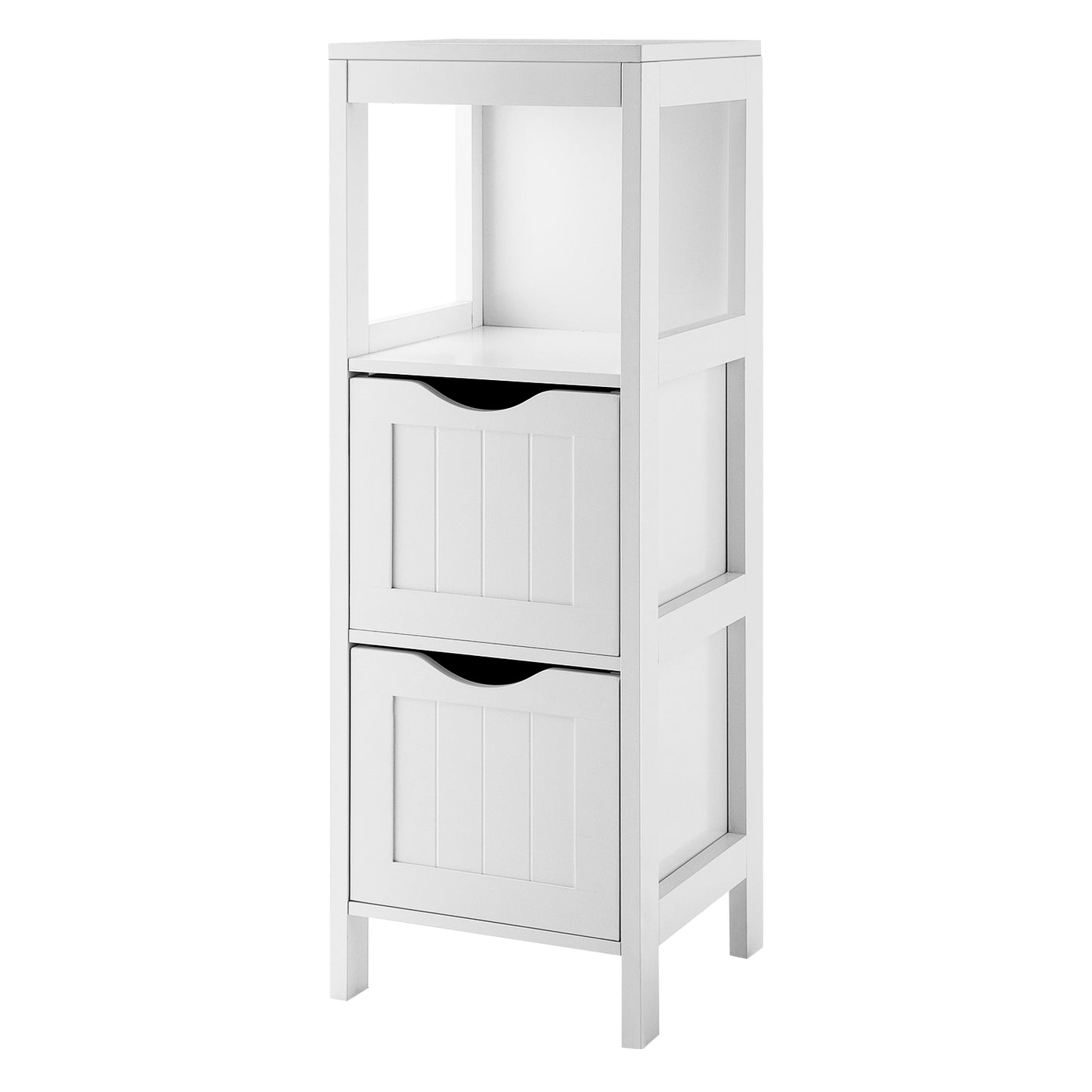 Freestanding Bathroom Storage Cabinet with 2 Removable Drawers & Open Shelf