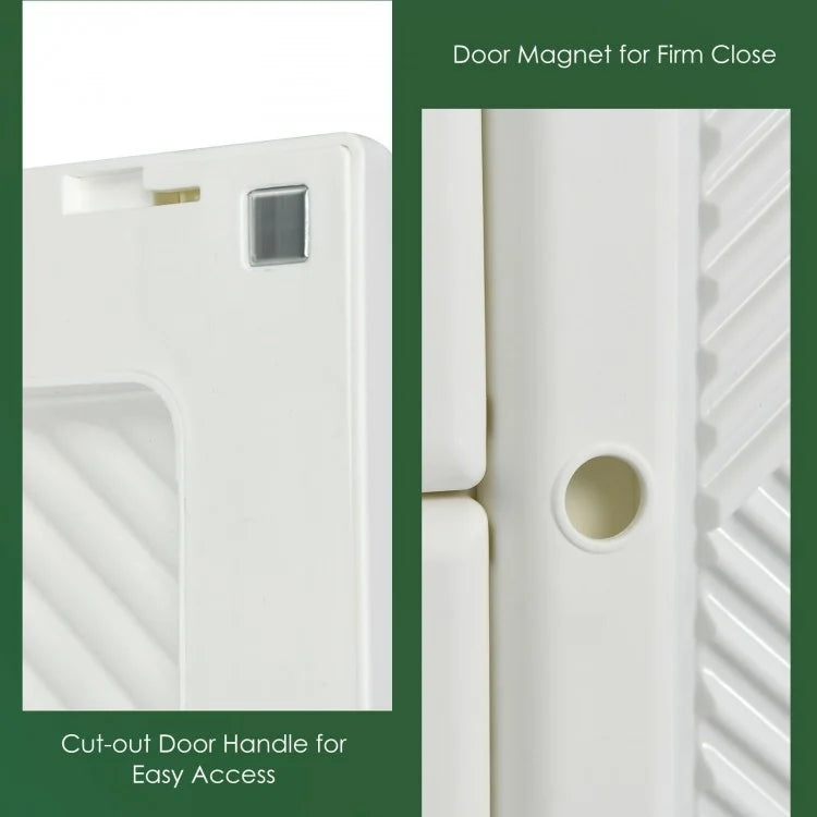 Foldable Wardrobe Closet with Hanging Rods and 12-Cubby Storage for Clothes and Bedding