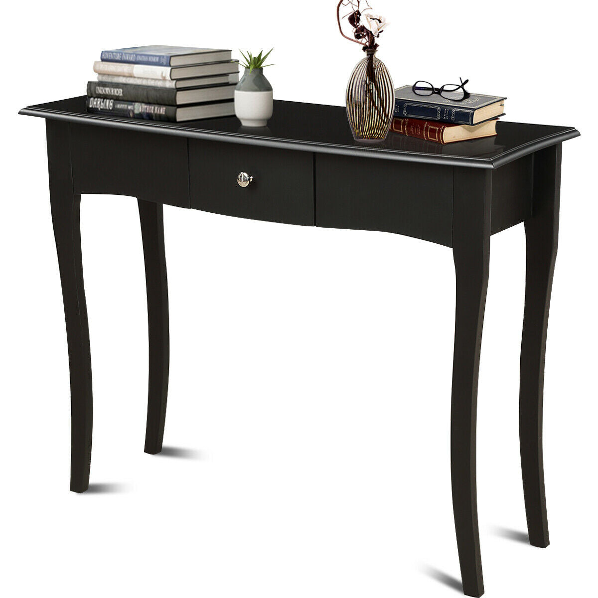 Vintage Inspired Console Table with Drawer Storage for Entryway or Living Room