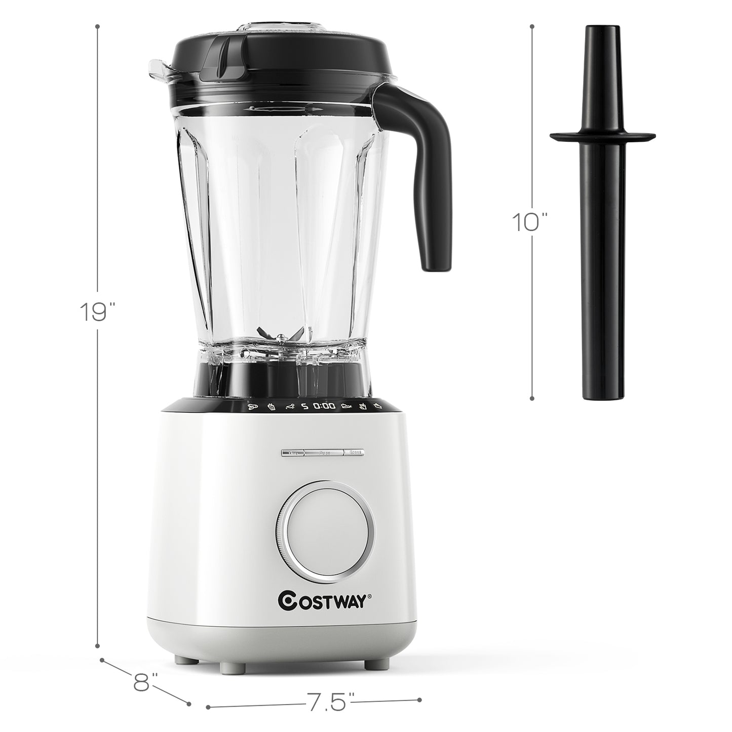 1500W High Performance Blender with 10 Speeds & 6 Pre-Set Programs for Smoothies & More