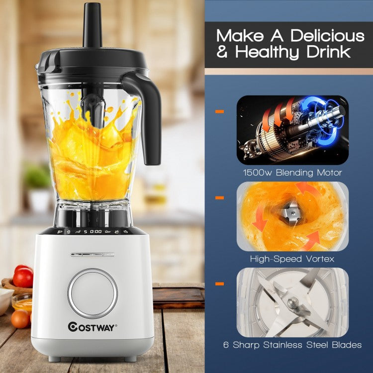 1500W High Performance Blender with 10 Speeds & 6 Pre-Set Programs for Smoothies & More