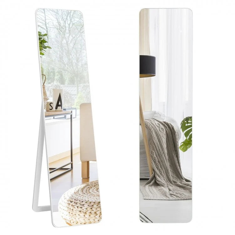 Versatile Full Length Mirror with Explosion Proof Glass and Wooden Frame