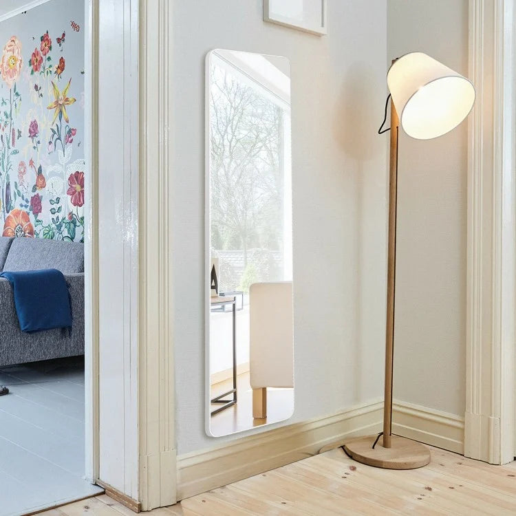 Versatile Full Length Mirror with Explosion Proof Glass and Wooden Frame