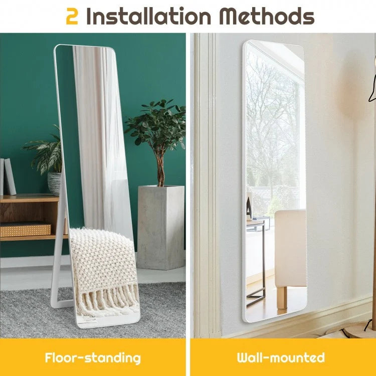 Versatile Full Length Mirror with Explosion Proof Glass and Wooden Frame