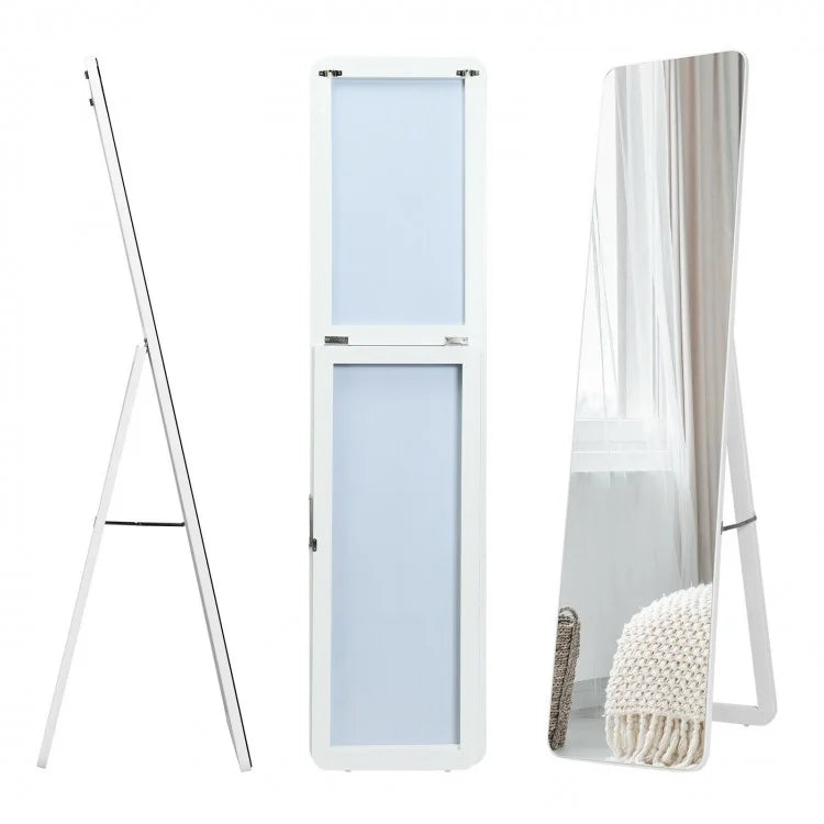 Versatile Full Length Mirror with Explosion Proof Glass and Wooden Frame