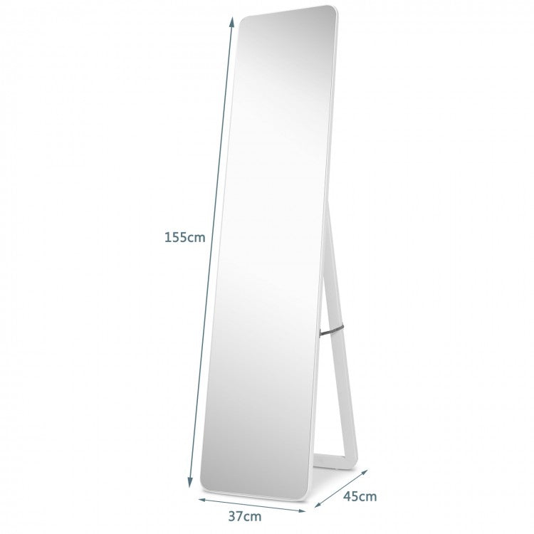 Versatile Full Length Mirror with Explosion Proof Glass and Wooden Frame
