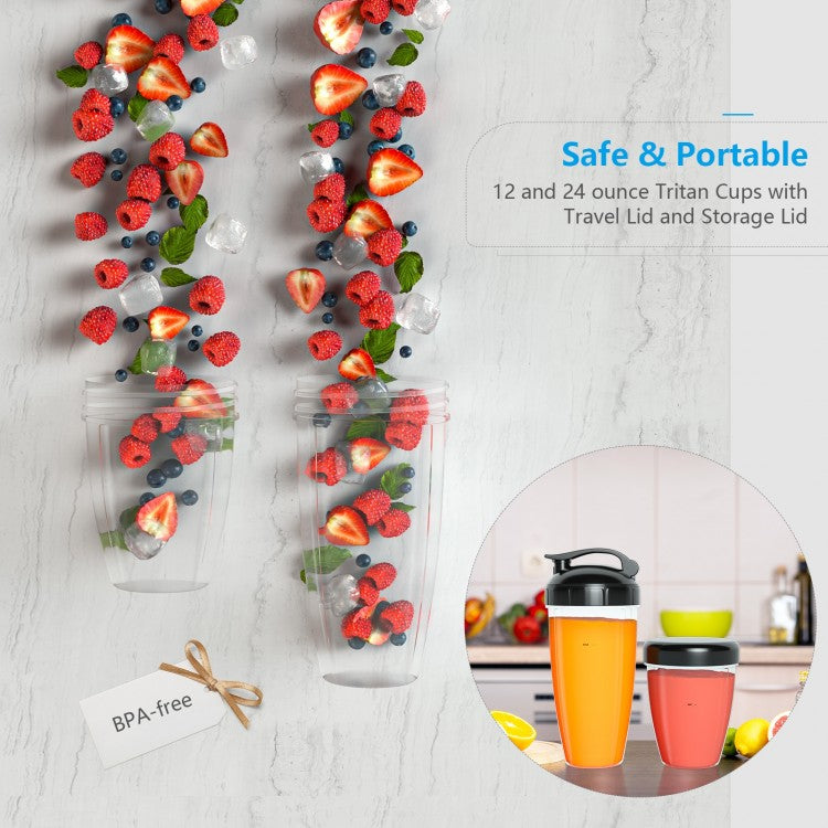 1000W High Power Portable Blender with 6 Stainless Steel Blades