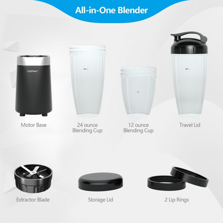 1000W High Power Portable Blender with 6 Stainless Steel Blades