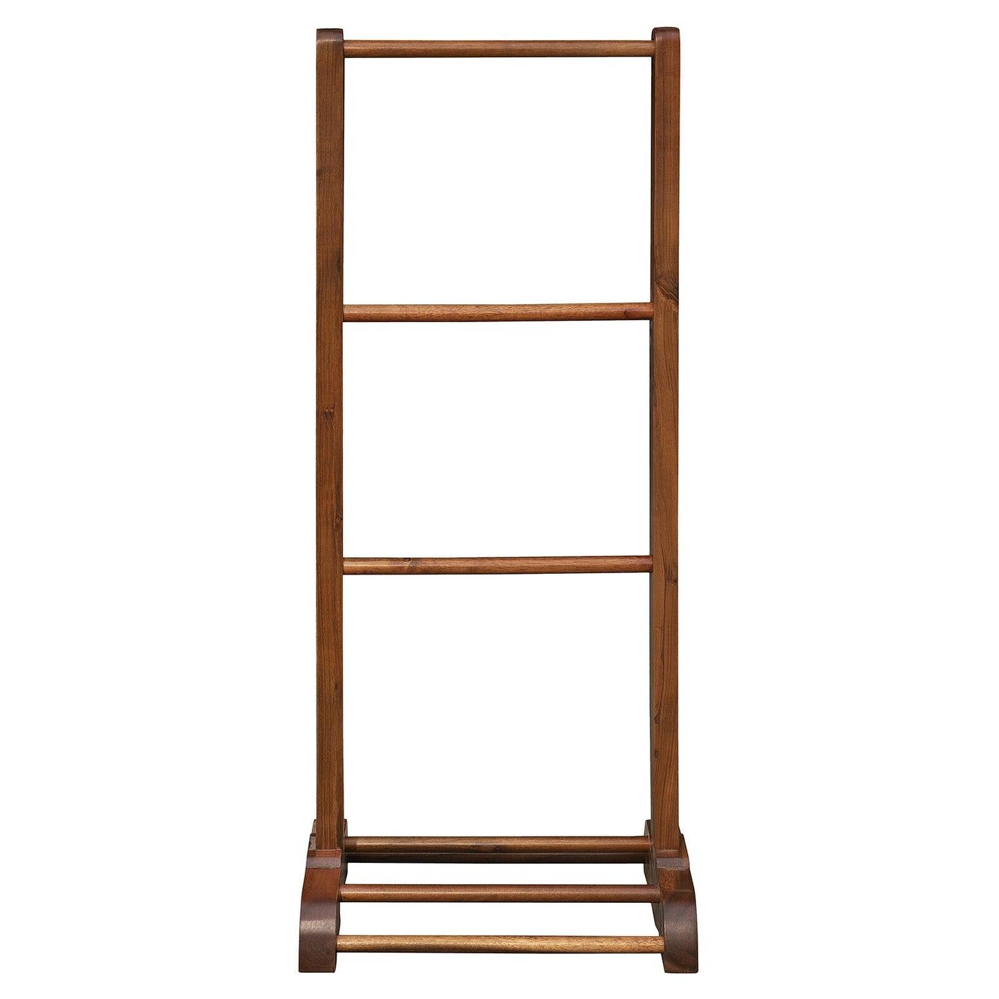 Freestanding Acacia Wood 3 Tier Towel Rack with Bottom Shelf