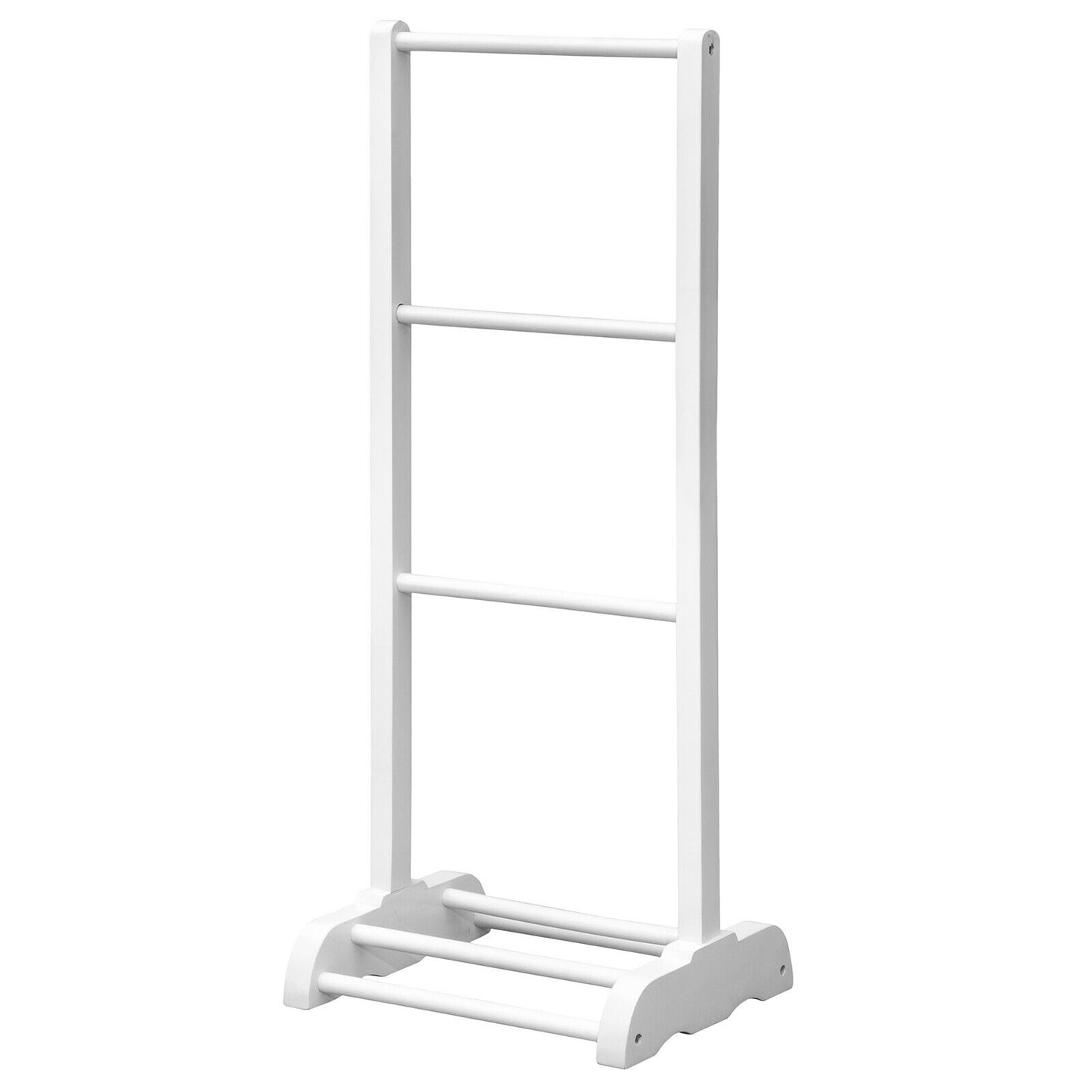 Freestanding Acacia Wood 3 Tier Towel Rack with Bottom Shelf
