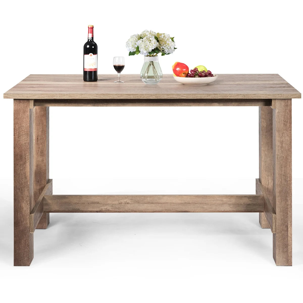 Counter Height Wood Dining Table with Spacious Top for Kitchen Home Office or Bar