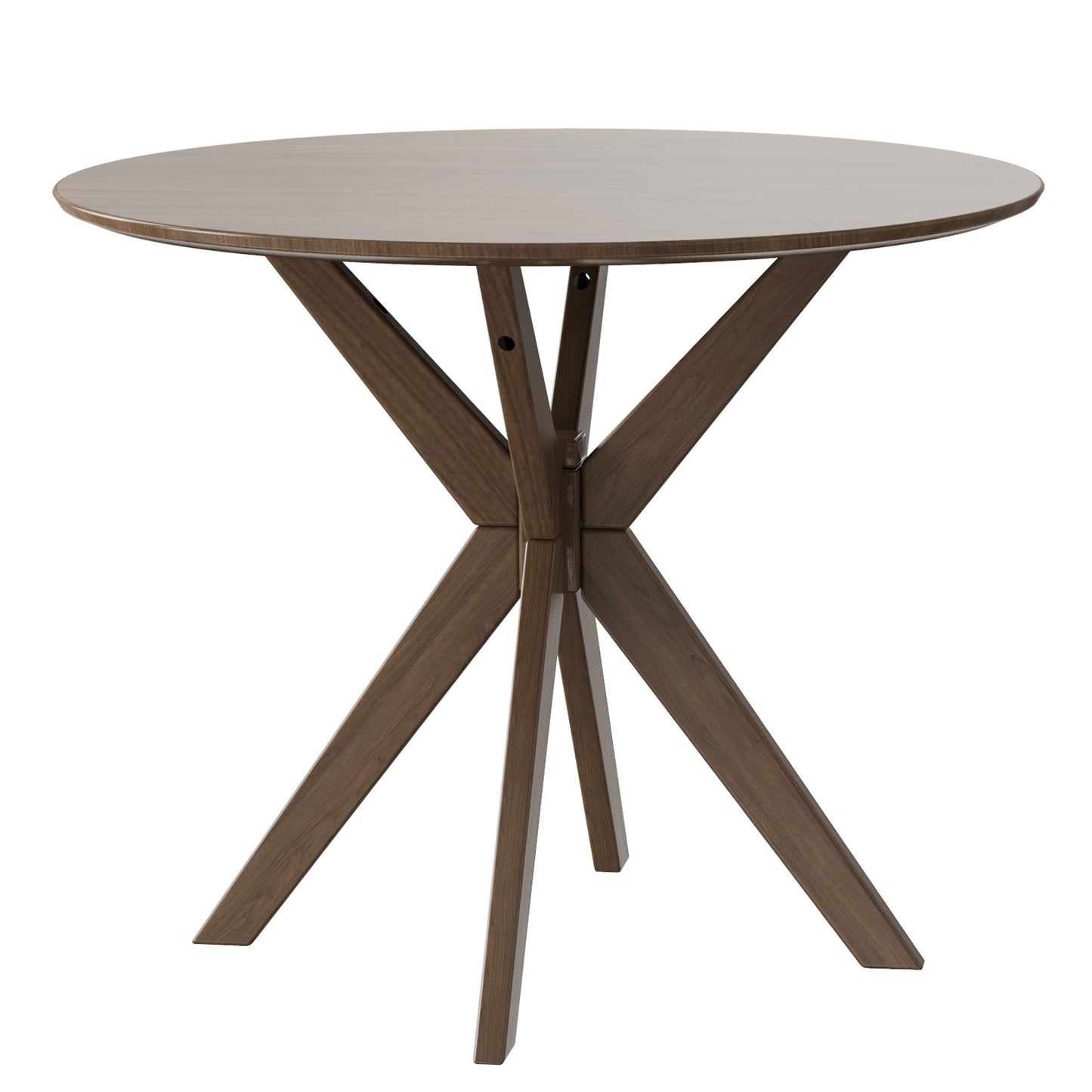 36 Inch Round Dining Table with Solid Wood Base for Kitchen Dining Room or Café