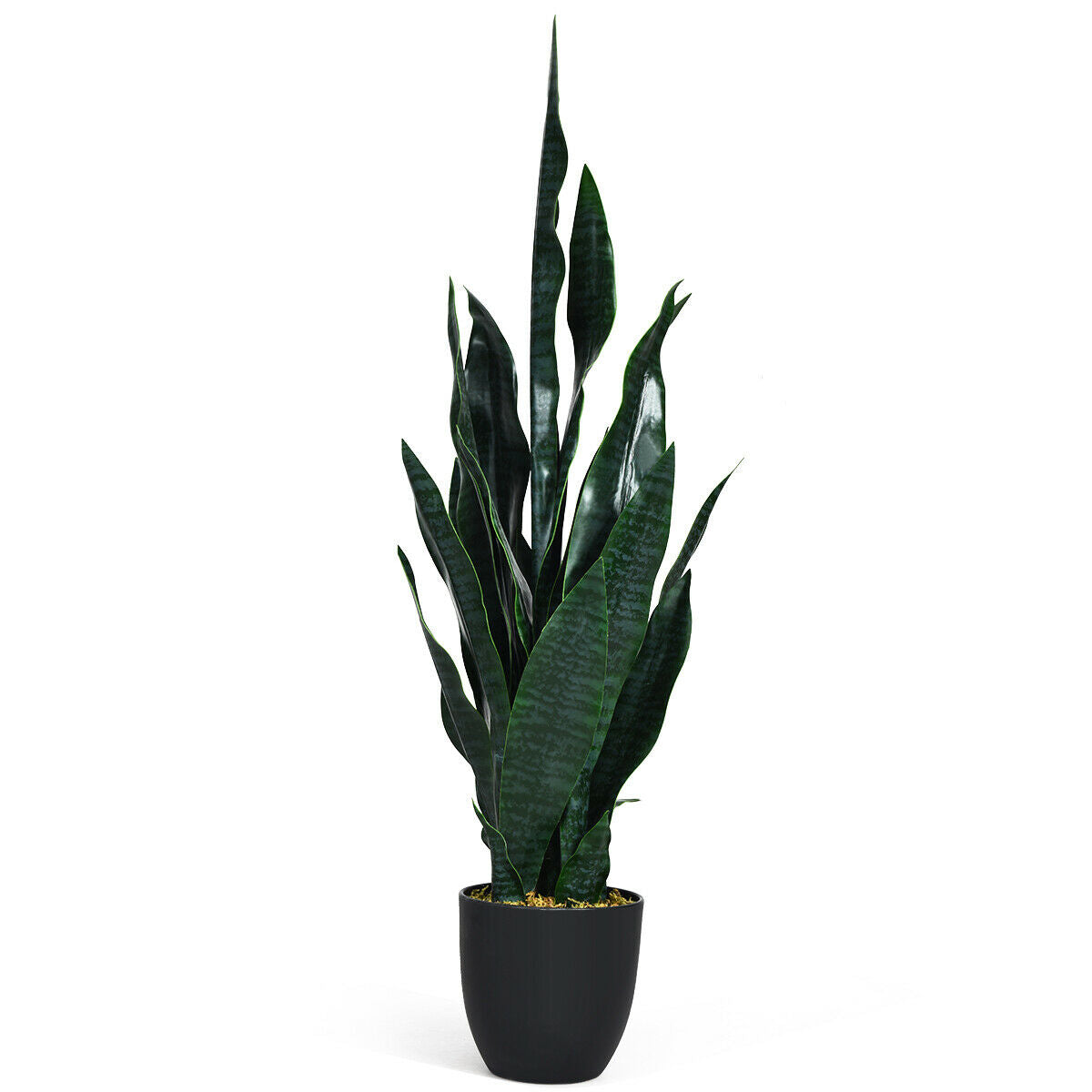 35.5 Inch Realistic Artificial Sansevieria Snake Plant for Indoor & Outdoor Decor