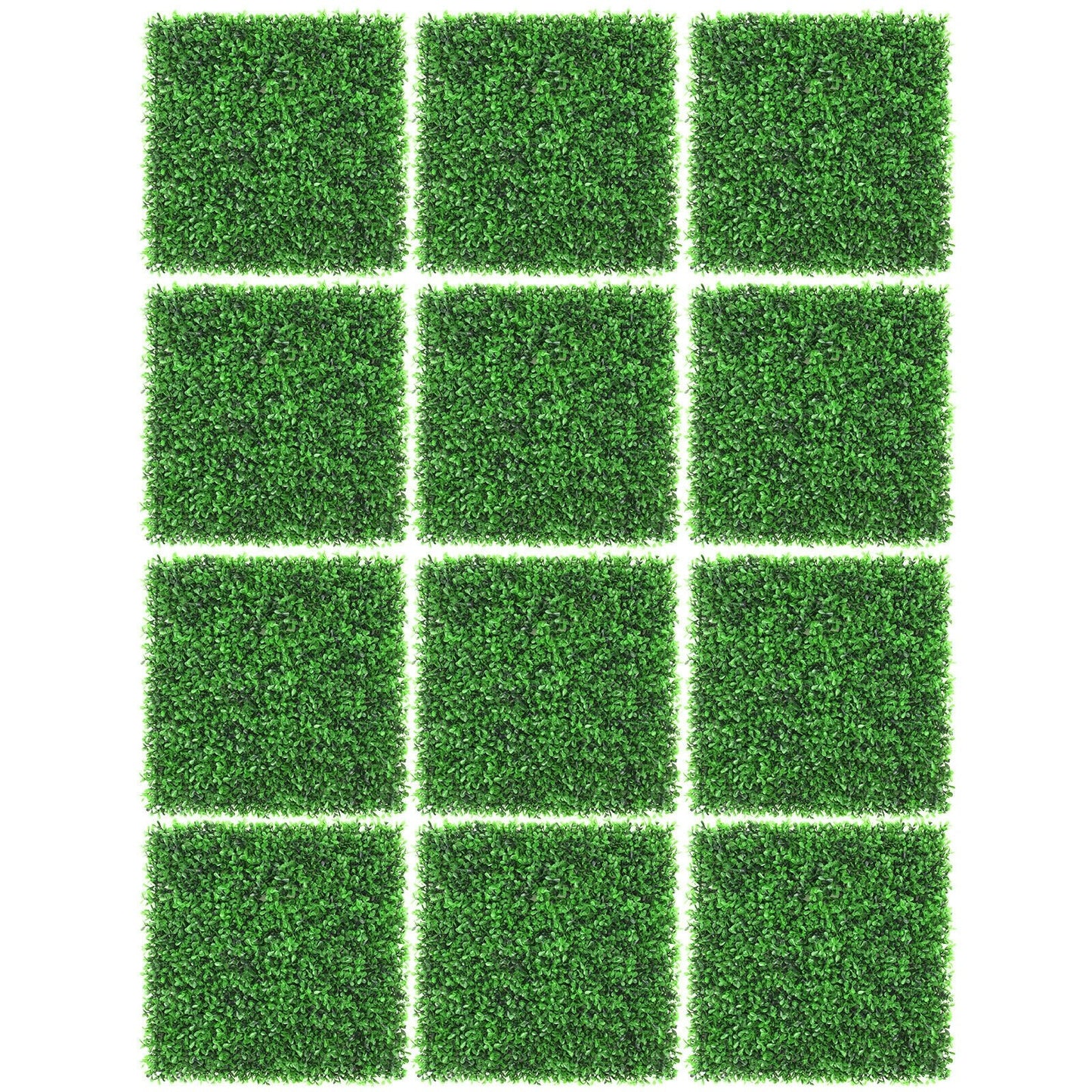 12 Piece Artificial Peanut Leaf Hedge Panels – UV-Resistant Green Fencing for Indoor/Outdoor Use