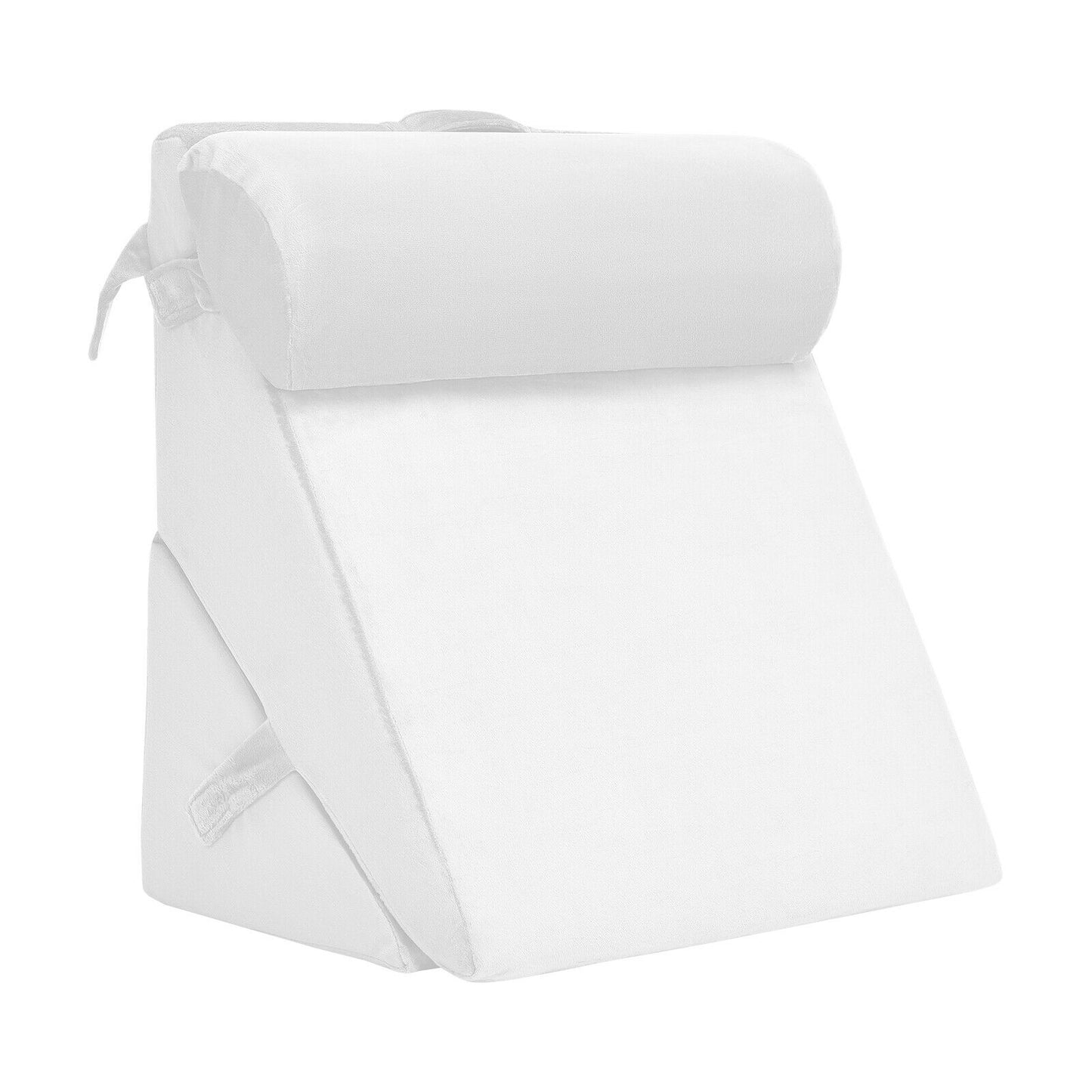 Multipurpose Adjustable Memory Foam Wedge Pillow with Neck & Back Support – White