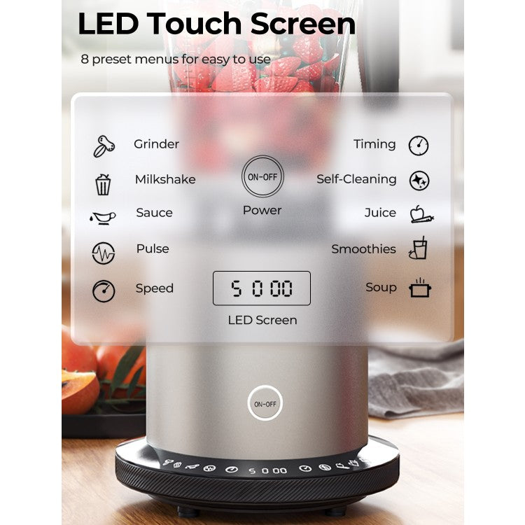 1500W High Power Blender with 10 Speed Control for Smoothies & More