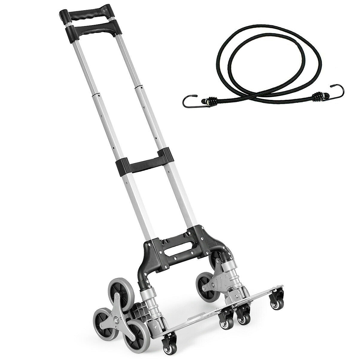 Lightweight Folding Stair Climber Hand Truck with Adjustable Handle for Easy Transport