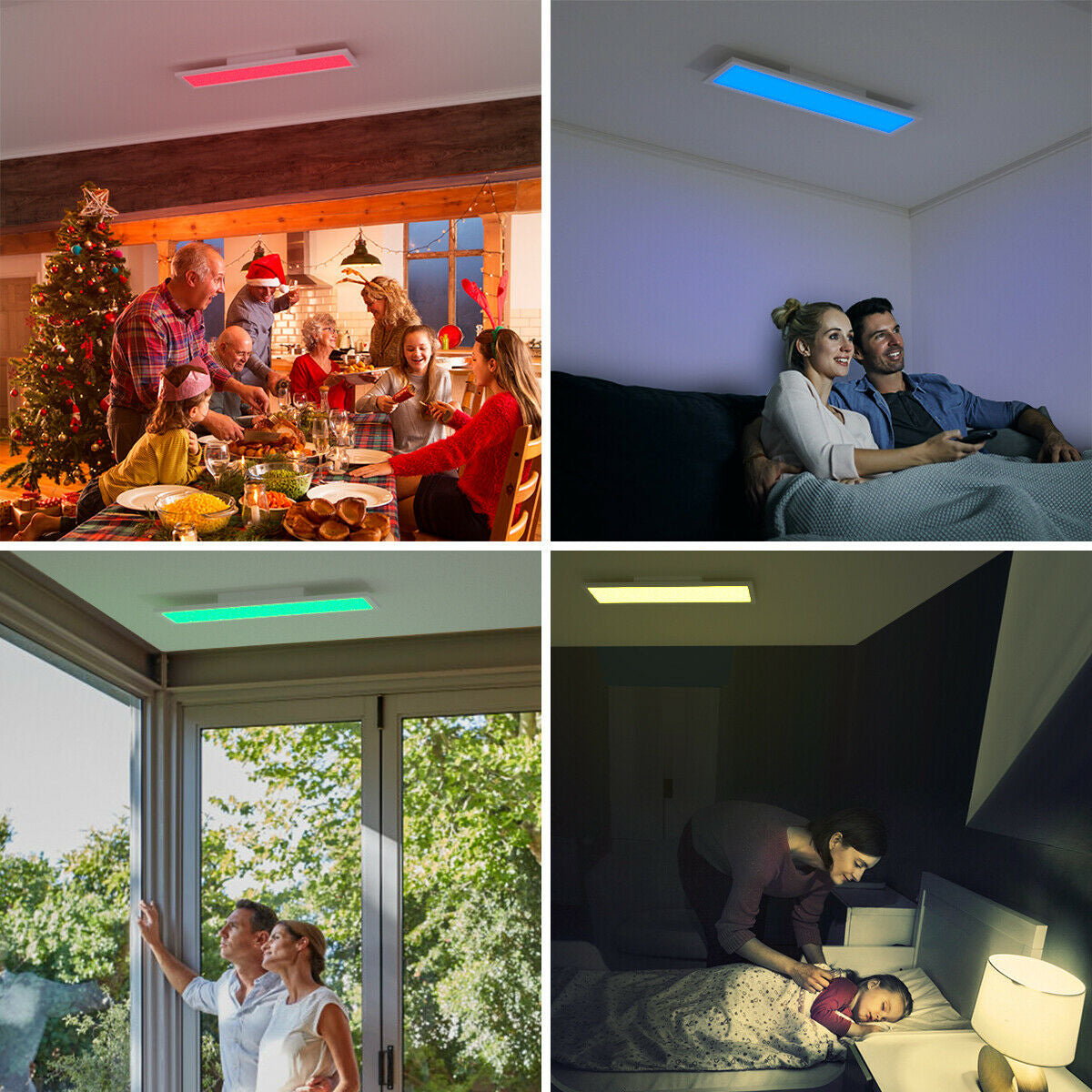 18W RGB LED Ceiling Light with Adjustable Brightness & Remote Control