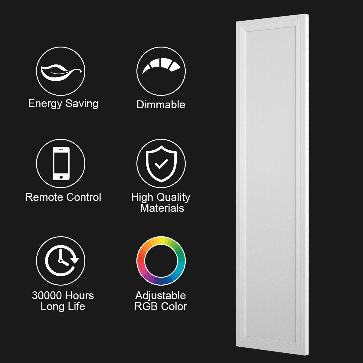 18W RGB LED Ceiling Light with Adjustable Brightness & Remote Control
