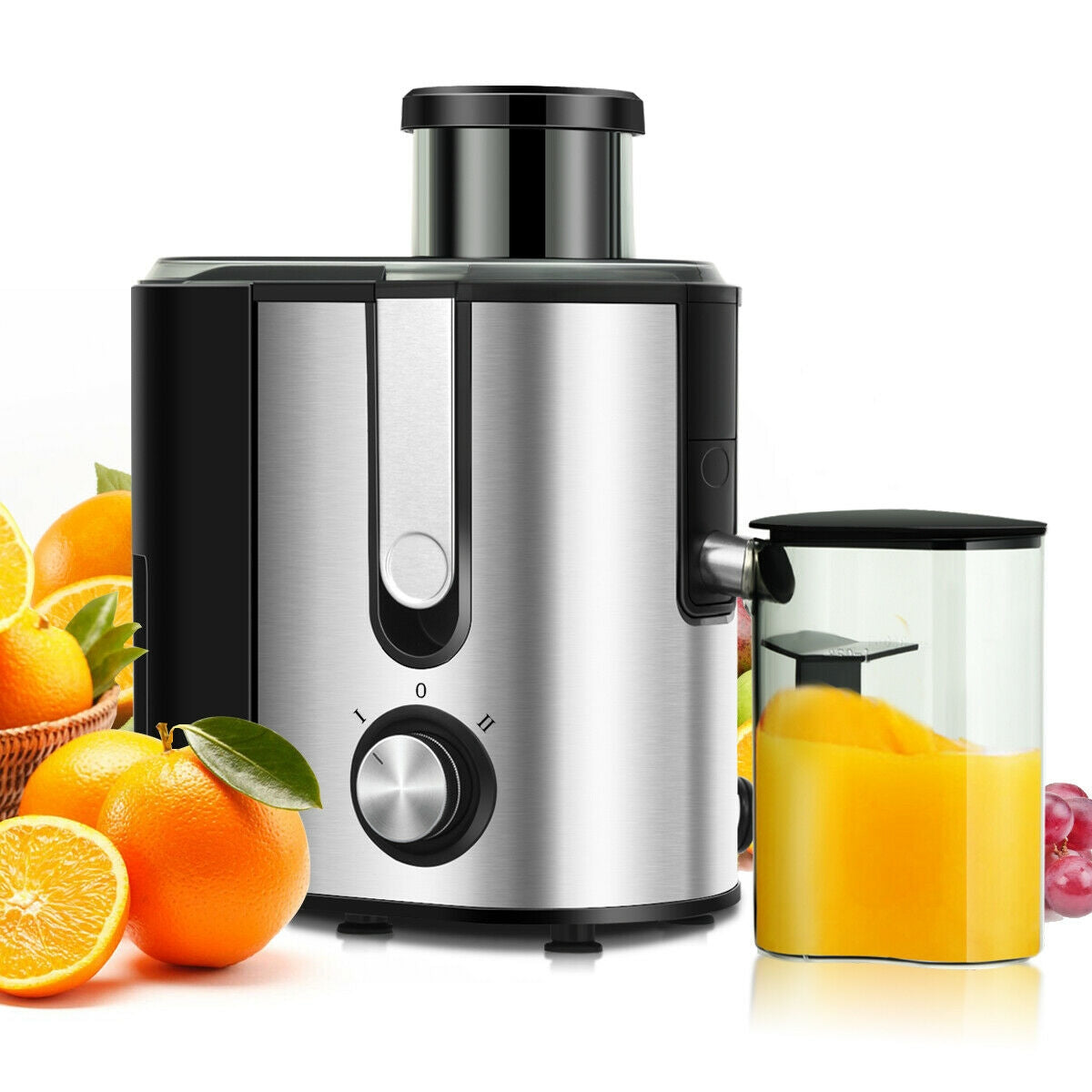 Dual Speed Centrifugal Juicer Extractor with Wide Feed Chute & Safety Features