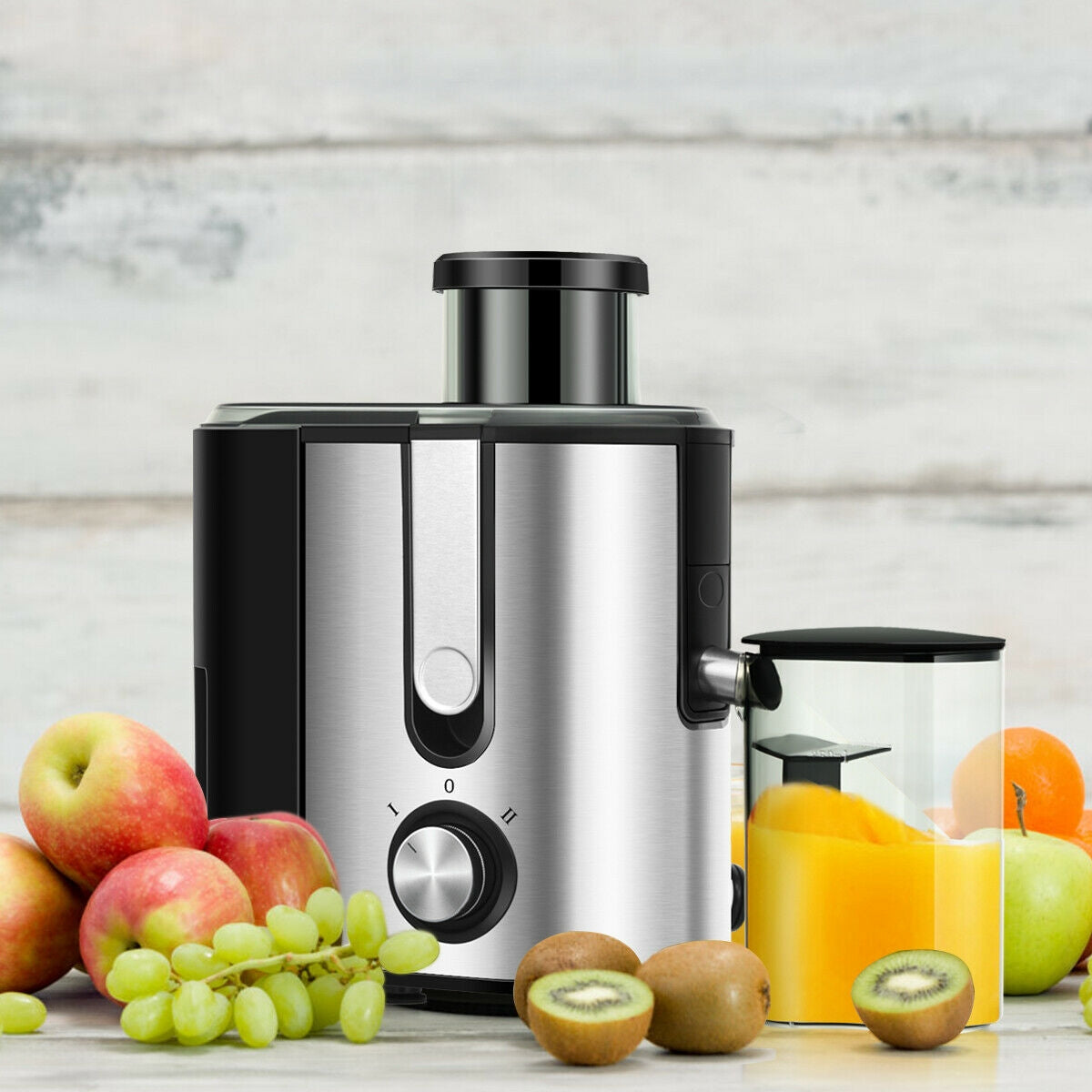 Dual Speed Centrifugal Juicer Extractor with Wide Feed Chute & Safety Features