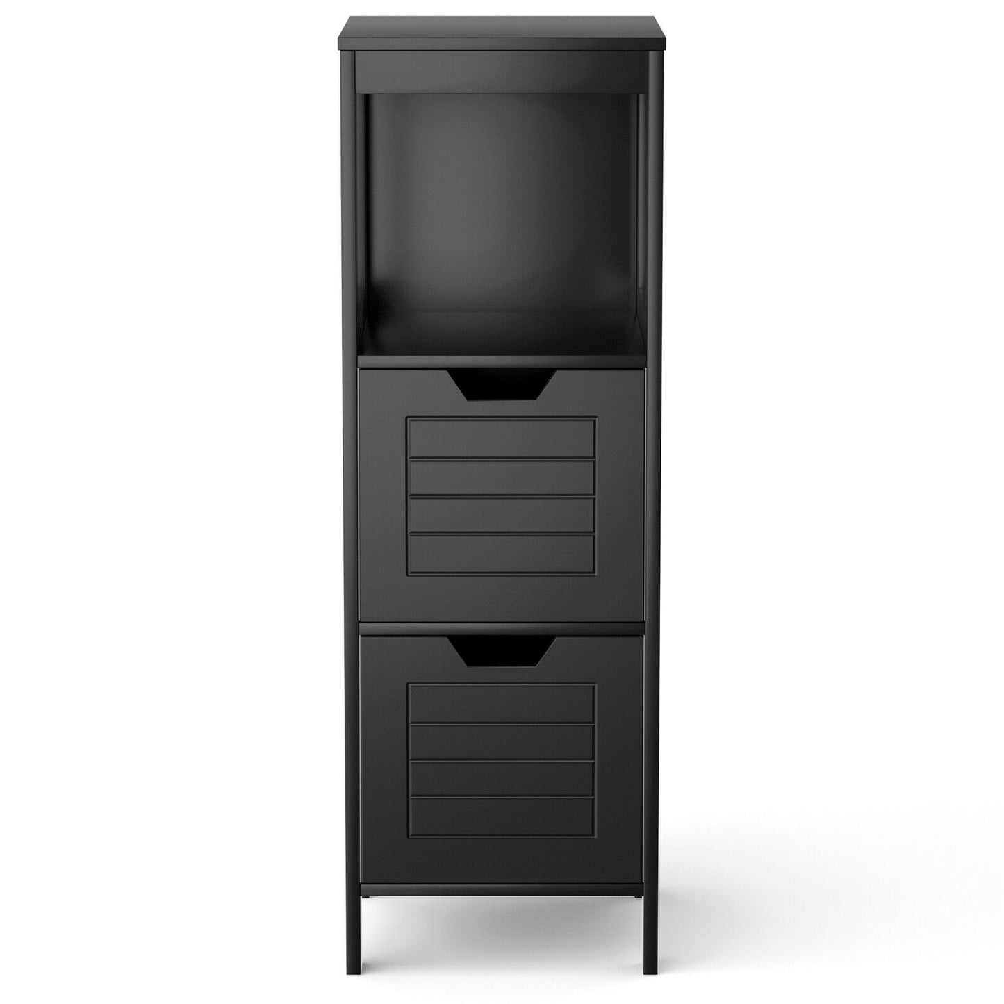 Elegant Wooden Bathroom Floor Cabinet with Multifunctional Storage & Organizer