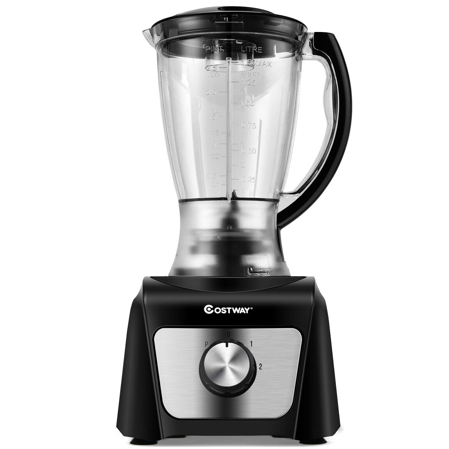 500W Multifunctional Food Processor with 3 Blades & 2 Speed Control