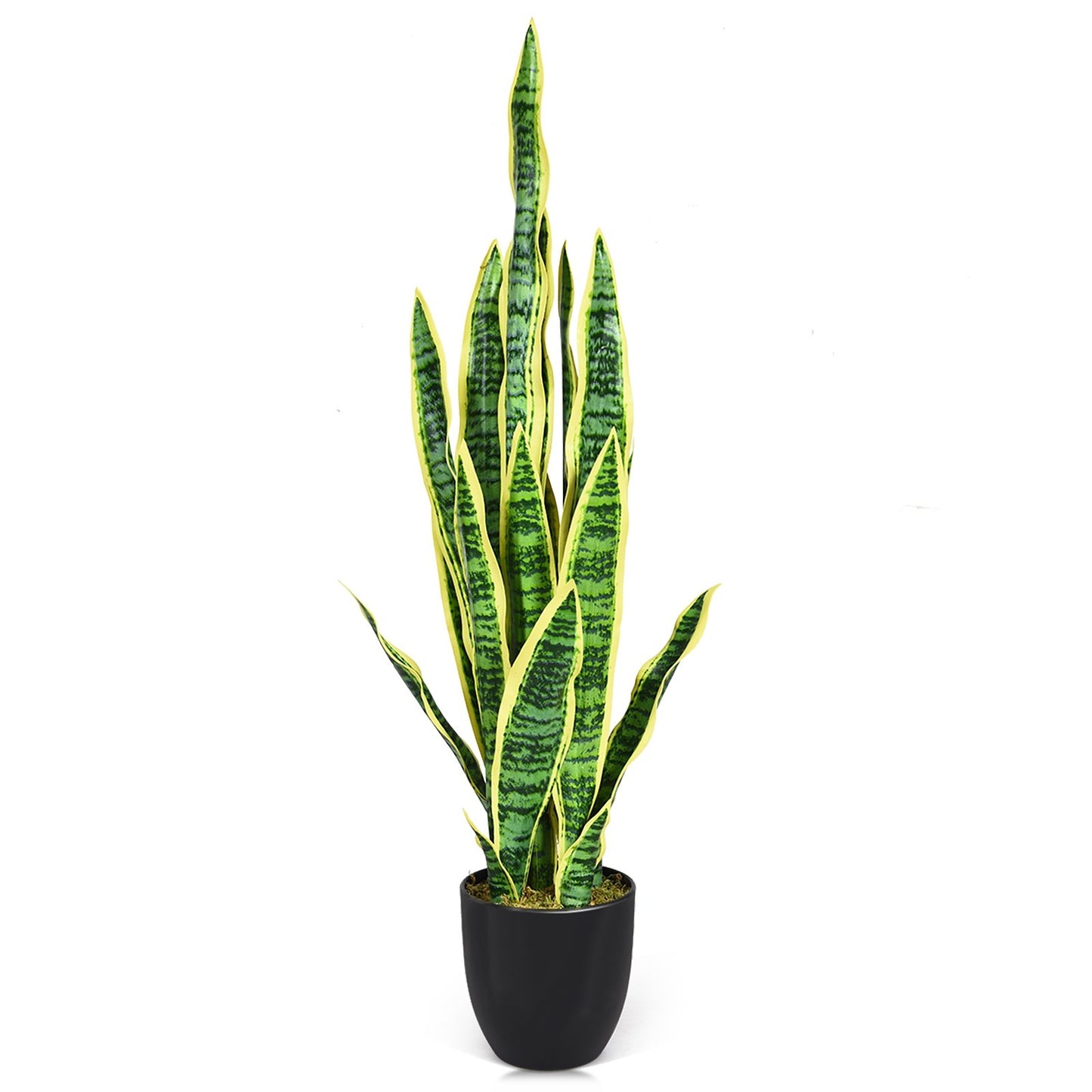 35.5 Inch Lifelike Artificial Snake Plant for Indoor & Outdoor Décor