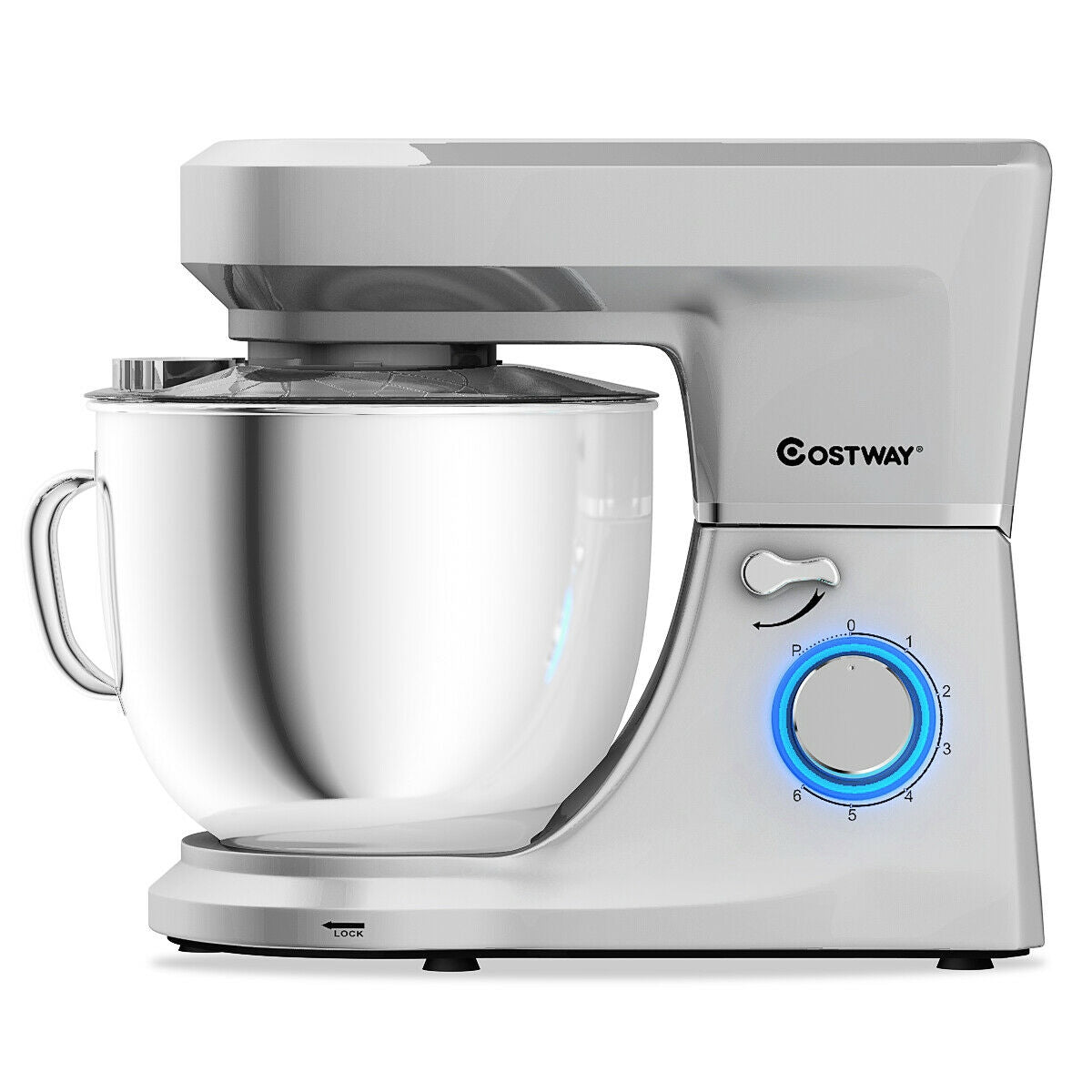 7.5QT Tilt-Head Stand Mixer with 660W Motor & 3 Attachments