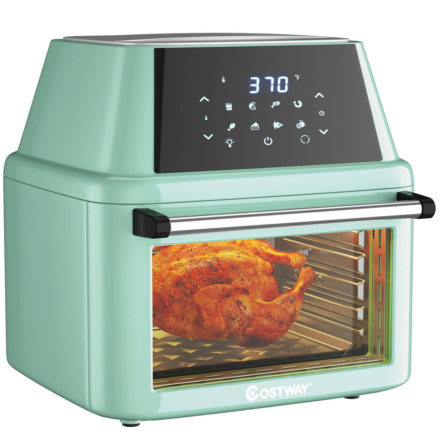 19 Qt 8-in-1 Air Fryer Oven with Rotisserie & Dehydrator - 1800W Versatile Cooking Power