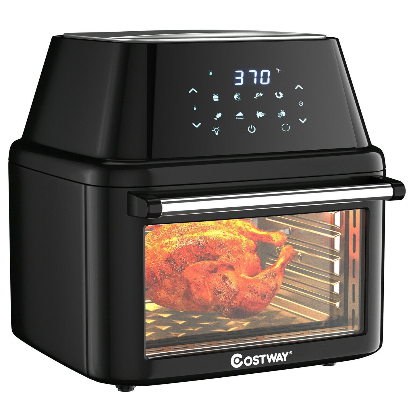 19 Qt 8-in-1 Air Fryer Oven with Rotisserie & Dehydrator - 1800W Versatile Cooking Power
