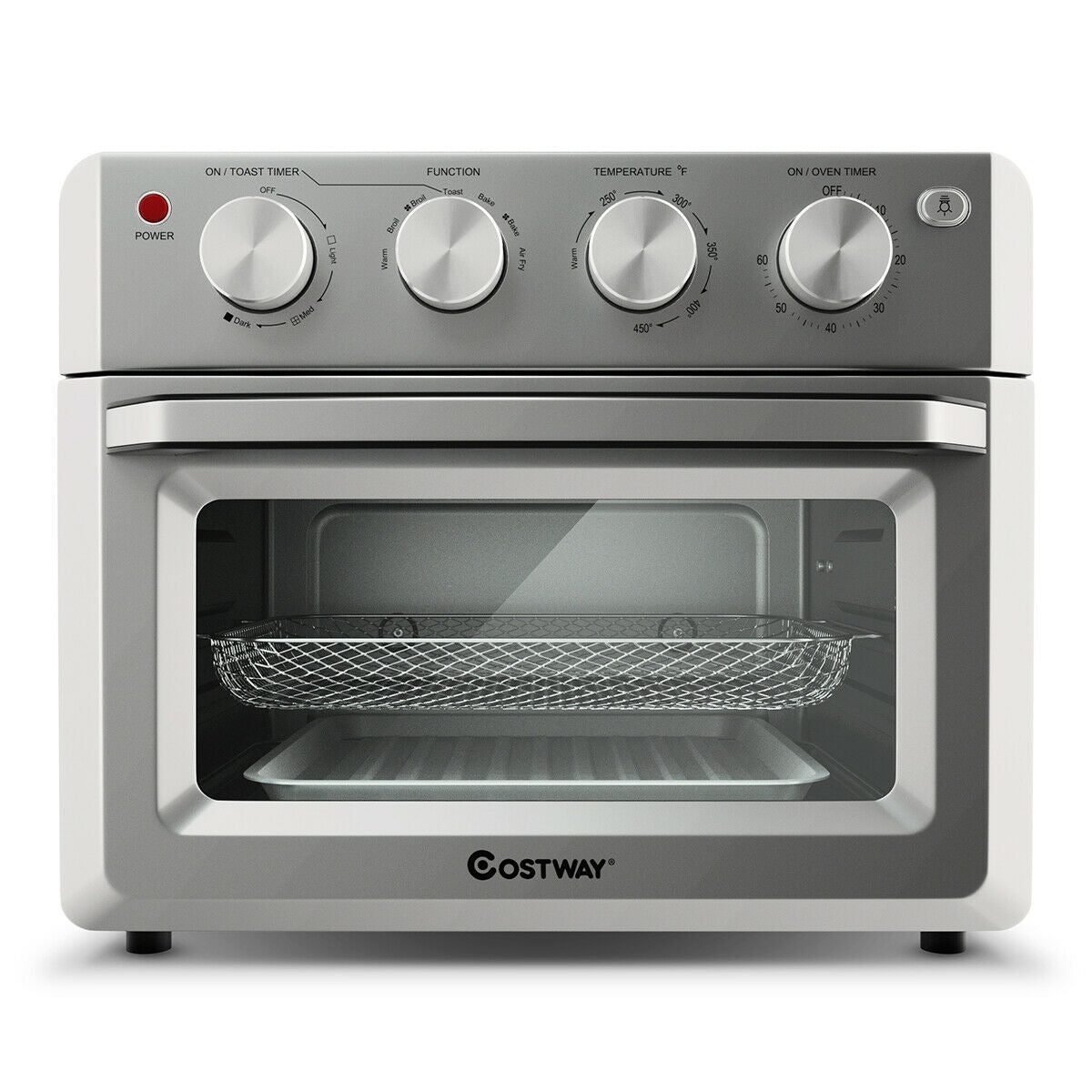 7-in-1 19 Qt Air Fryer Toaster Oven with 5 Accessories