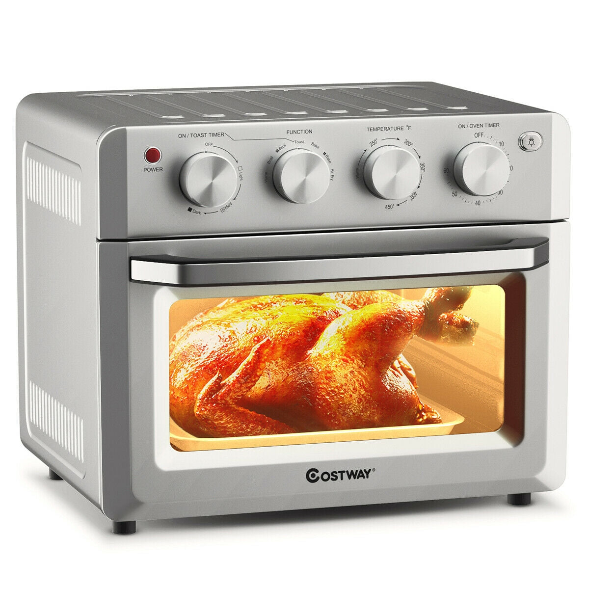 7-in-1 19 Qt Air Fryer Toaster Oven with 5 Accessories