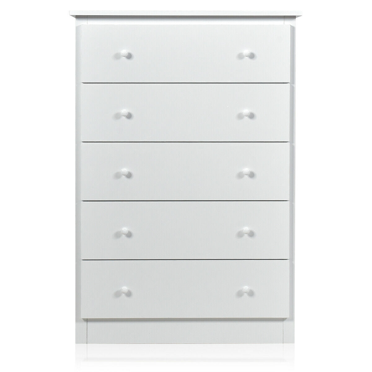 Modern 5-Drawer Vertical Dresser Cabinet – White