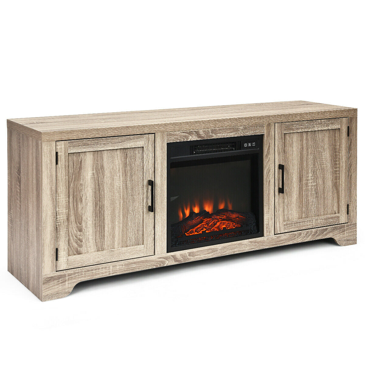 65 Inch Media Console TV Stand with Adjustable Shelving and Spacious Storage