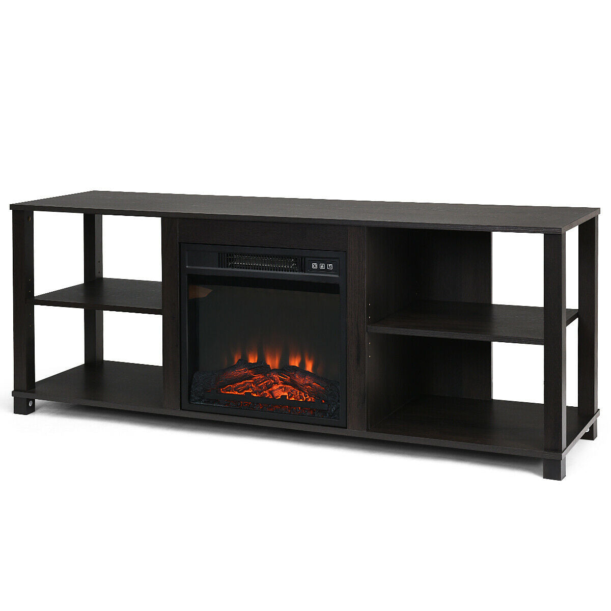 Versatile 2-Tier TV Storage Console with Customizable Shelving and Spacious Design