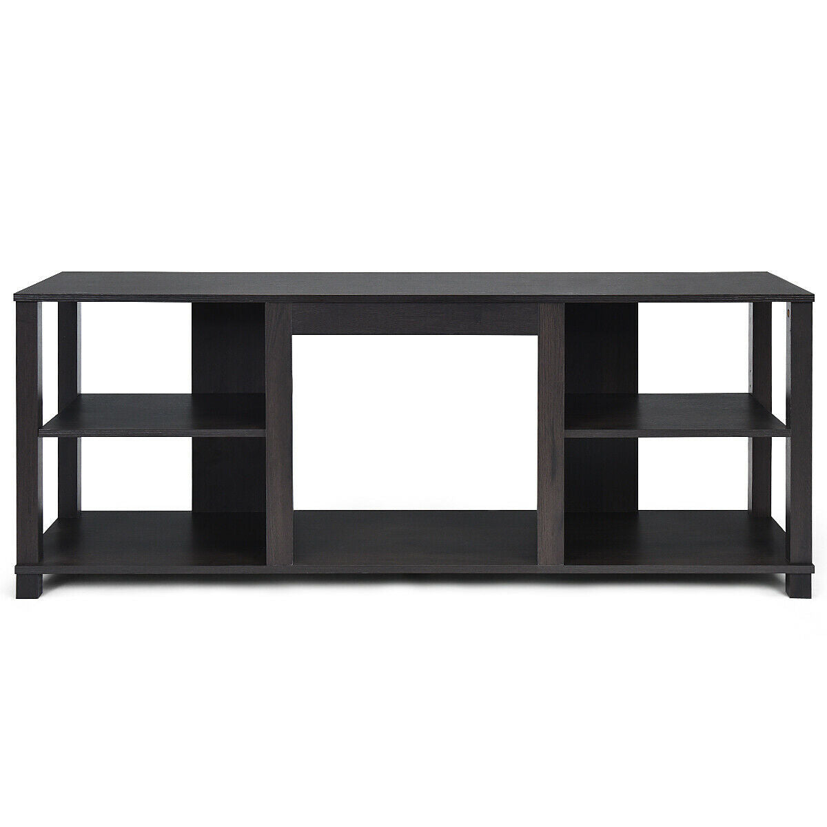 Versatile 2-Tier TV Storage Console with Customizable Shelving and Spacious Design