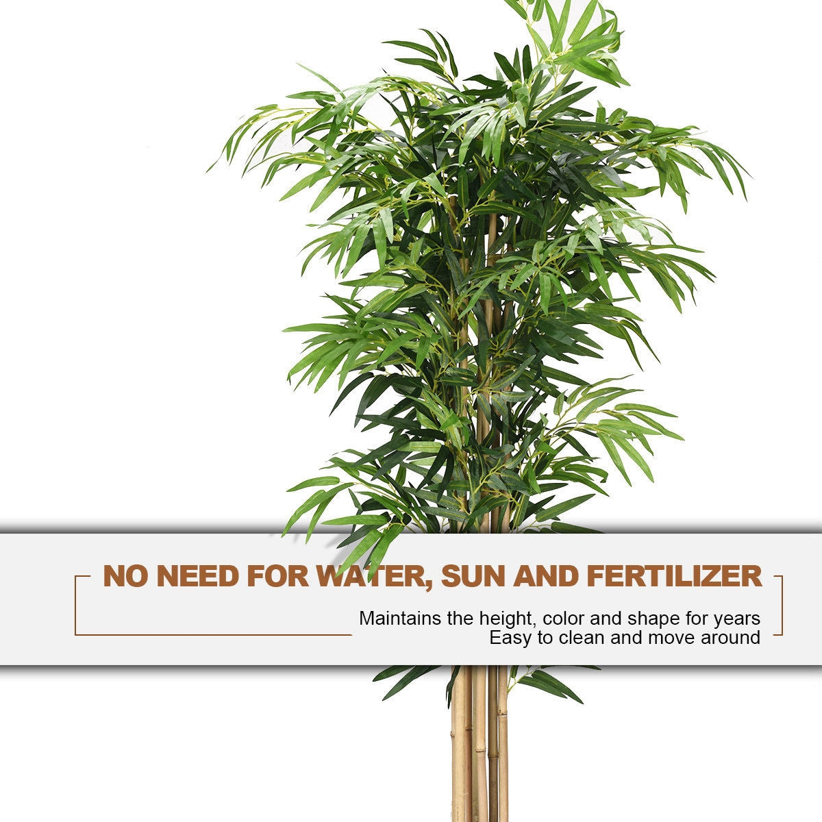 Elegant 5' Artificial Bamboo Tree with Silk Foliage for Indoor & Outdoor Spaces