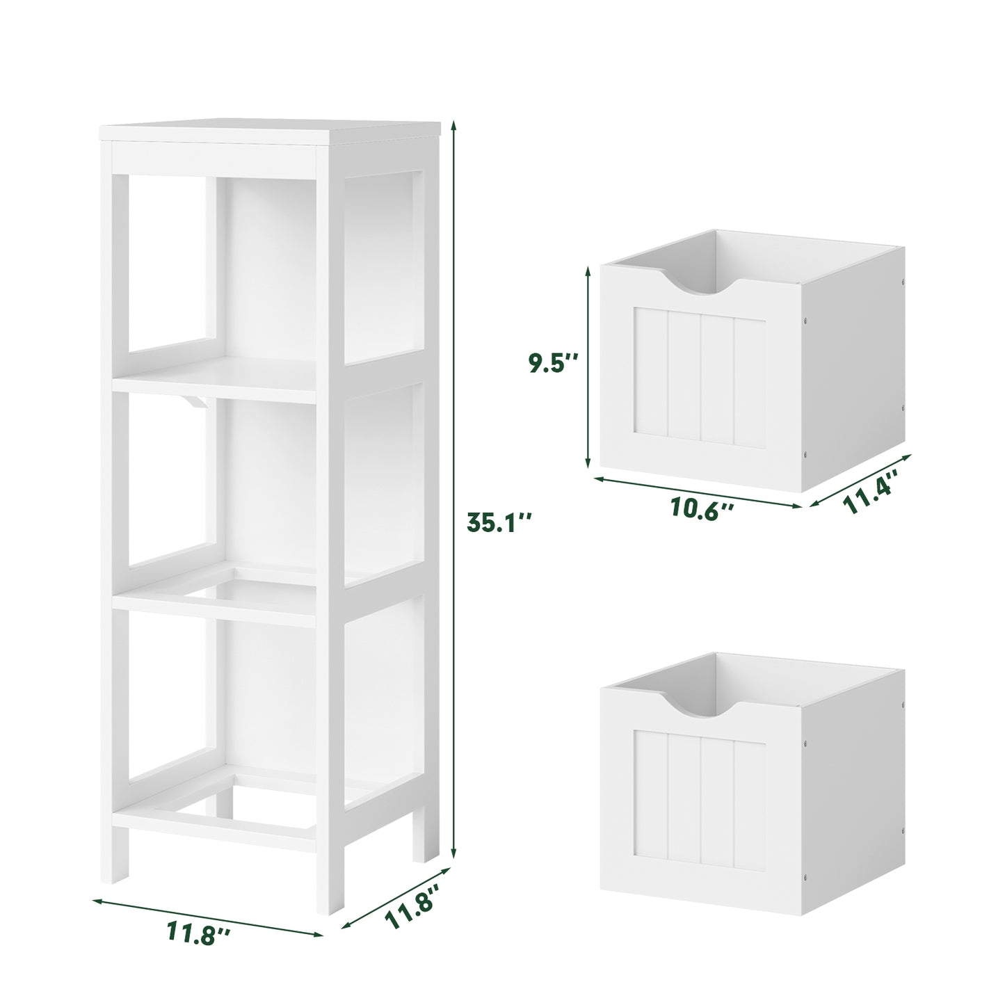 Multifunctional Bathroom Storage Cabinet with 2 Drawers
