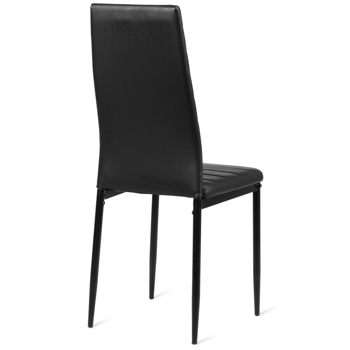 Set of 6 Modern High Back Dining Chairs with Comfortable Padded Seats