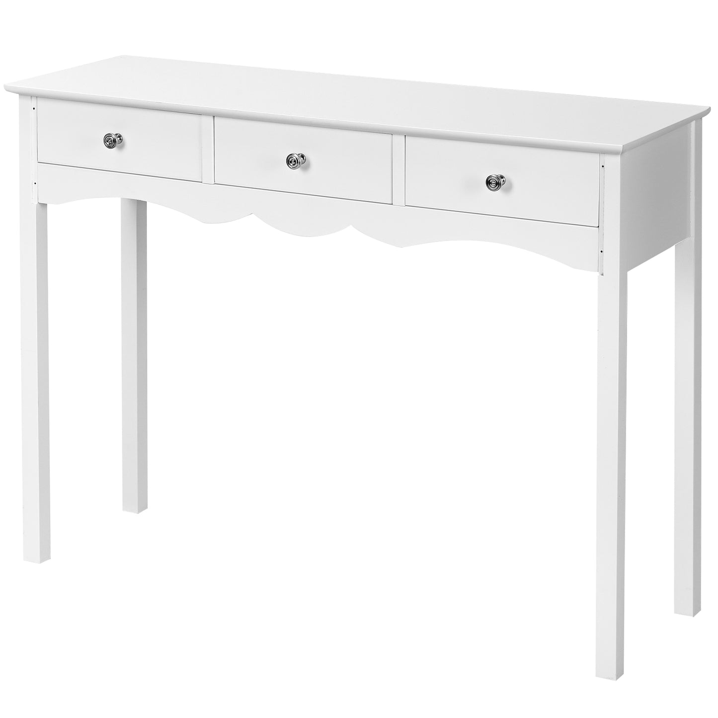 Elegant 3-Drawer Console Table for Entryway, Hallway, or Living Room – White Finish