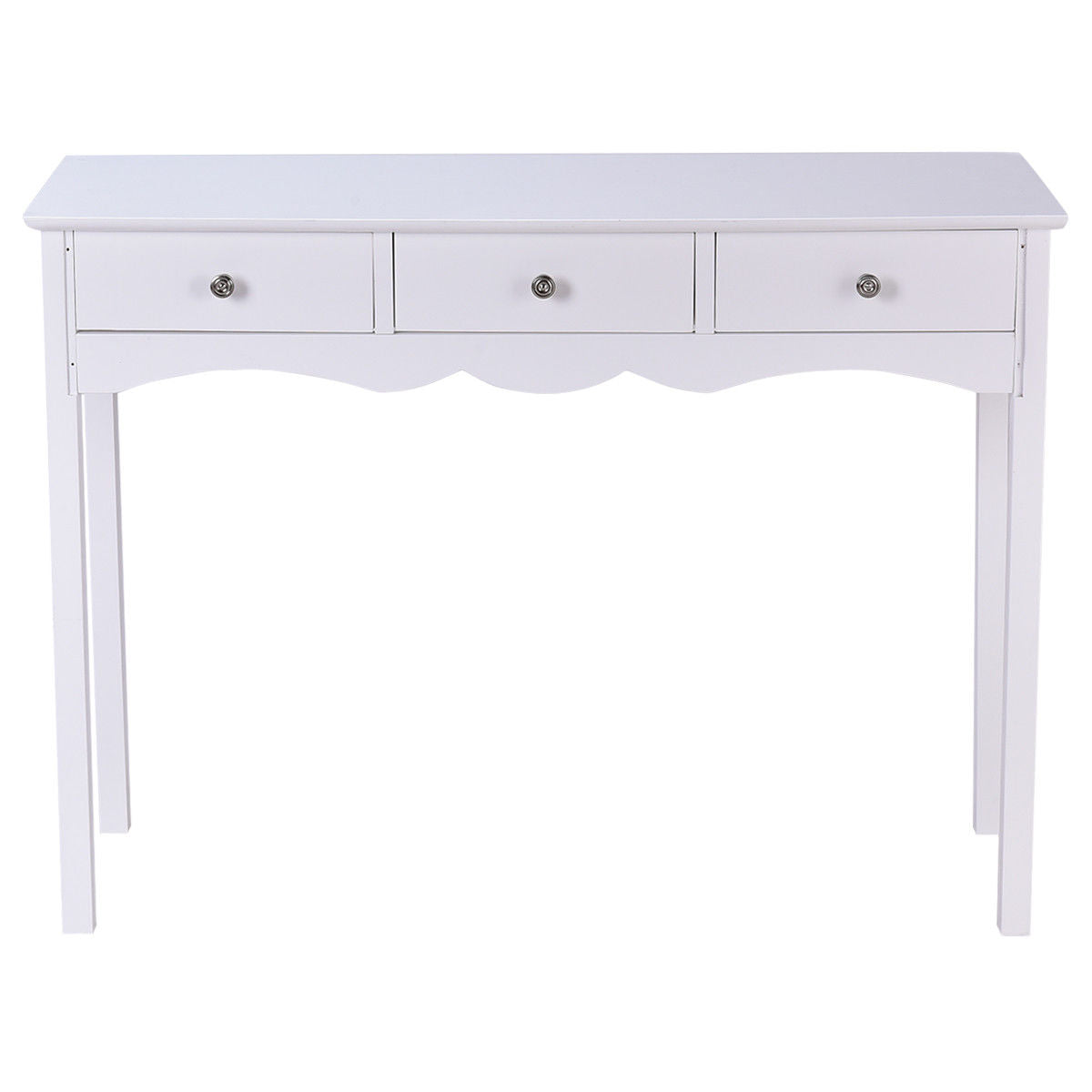 Elegant 3-Drawer Console Table for Entryway, Hallway, or Living Room – White Finish