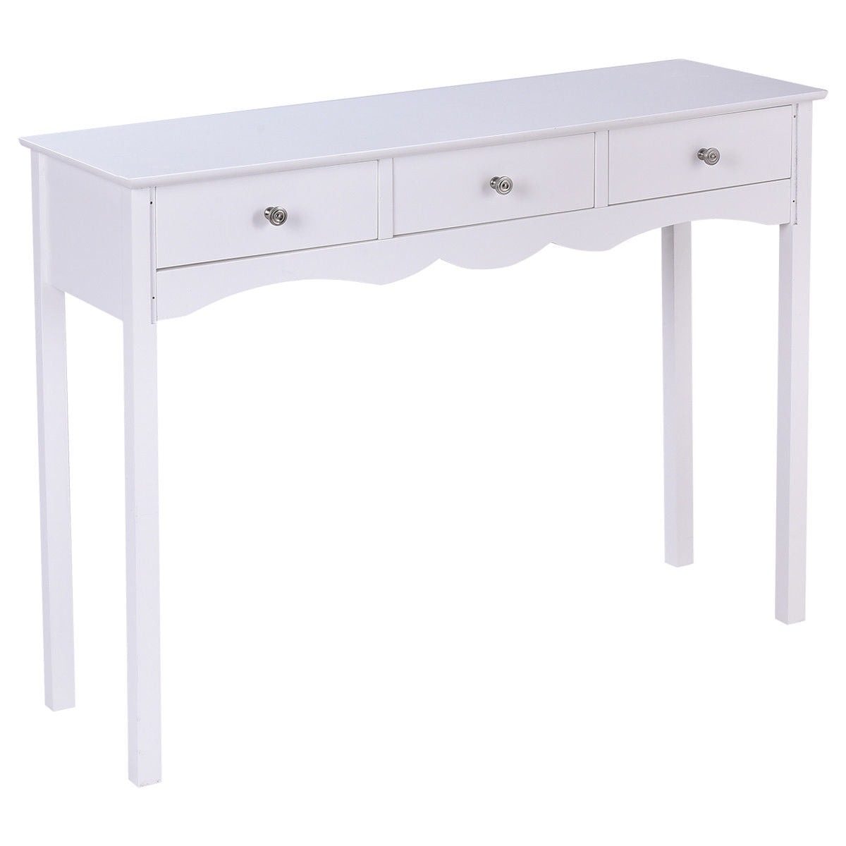 Elegant 3-Drawer Console Table for Entryway, Hallway, or Living Room – White Finish