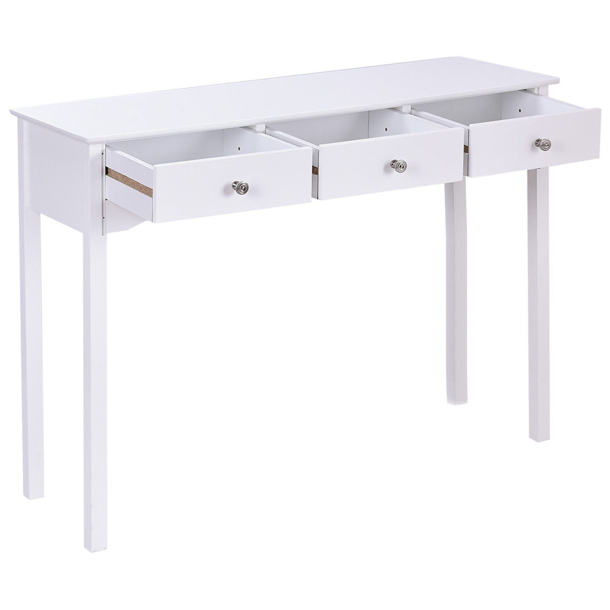 Elegant 3-Drawer Console Table for Entryway, Hallway, or Living Room – White Finish
