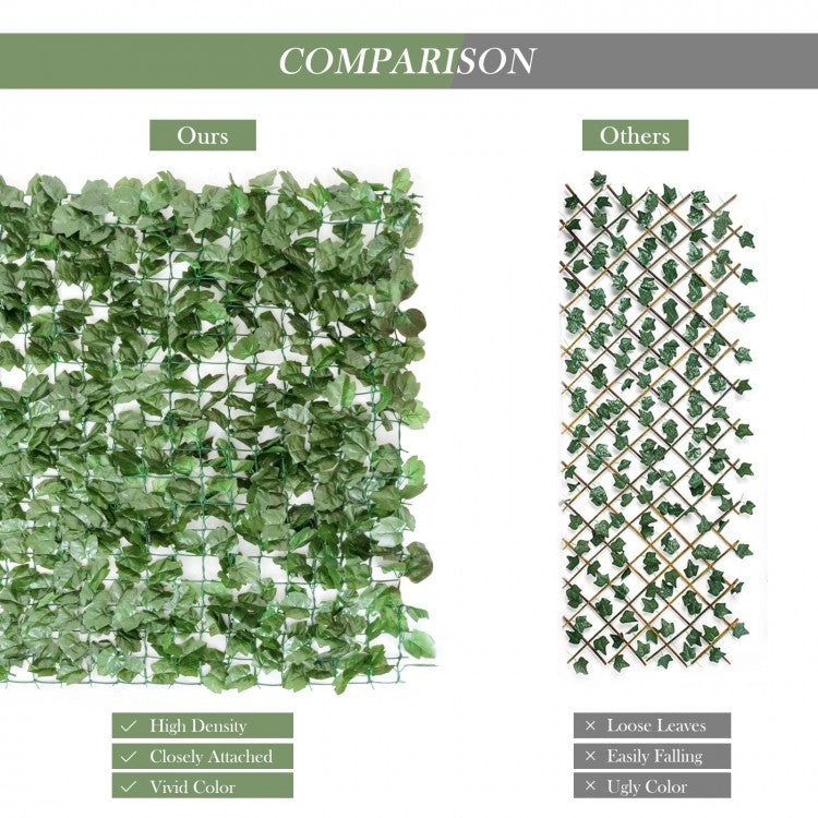 Faux Ivy Privacy Fence Screen – Realistic Greenery for Indoor & Outdoor Use