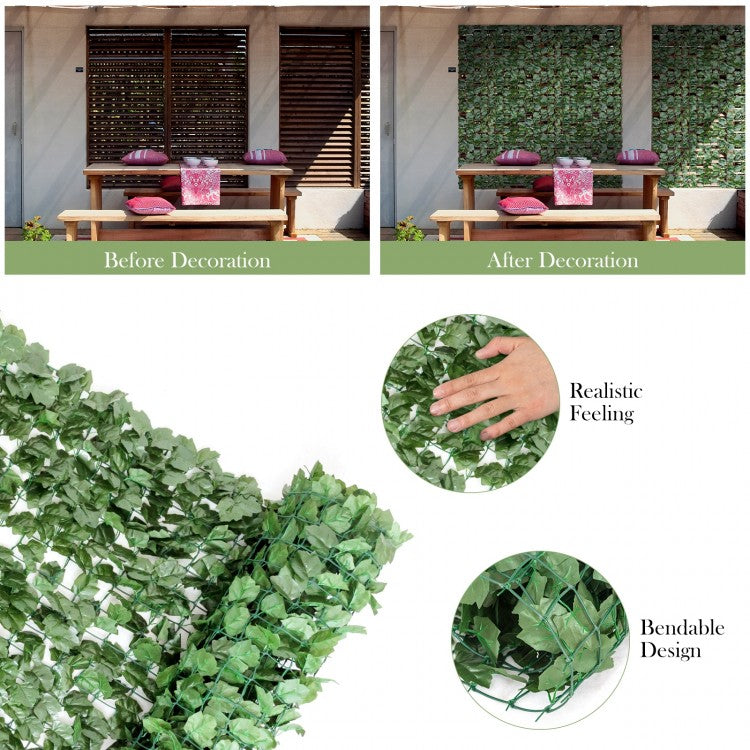 Faux Ivy Privacy Fence Screen – Realistic Greenery for Indoor & Outdoor Use