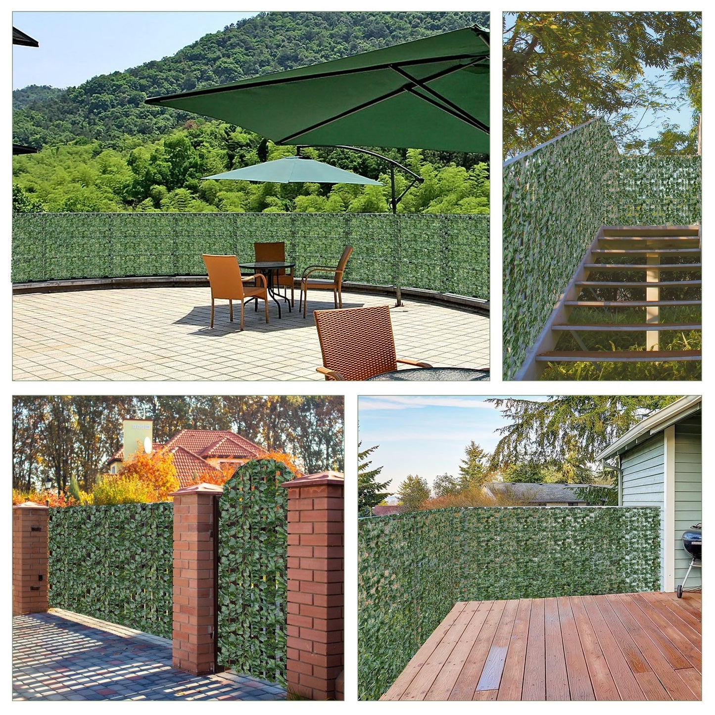 Faux Ivy Privacy Fence Screen – Realistic Greenery for Indoor & Outdoor Use