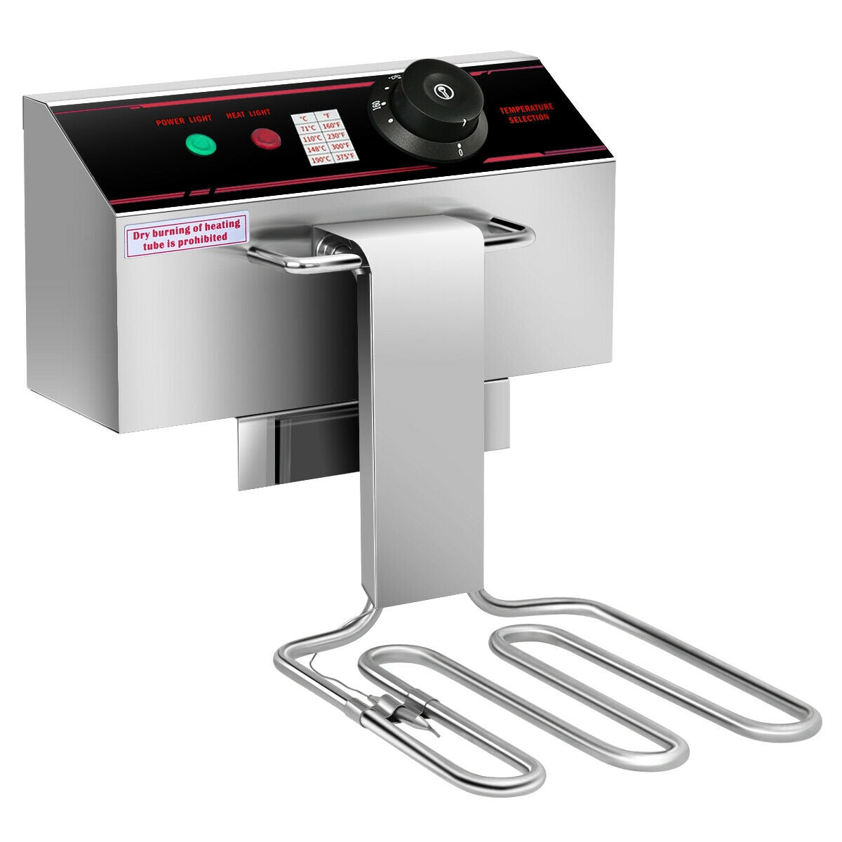 Powerful 3400W Dual Tank Electric Countertop Fryer for High Efficiency Frying
